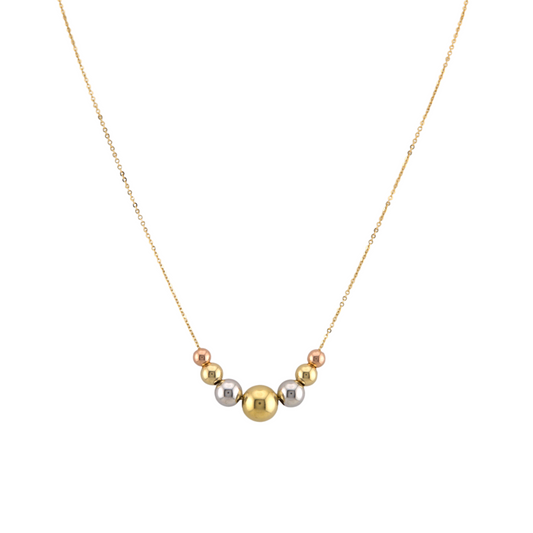 Three Colors Balls Necklace