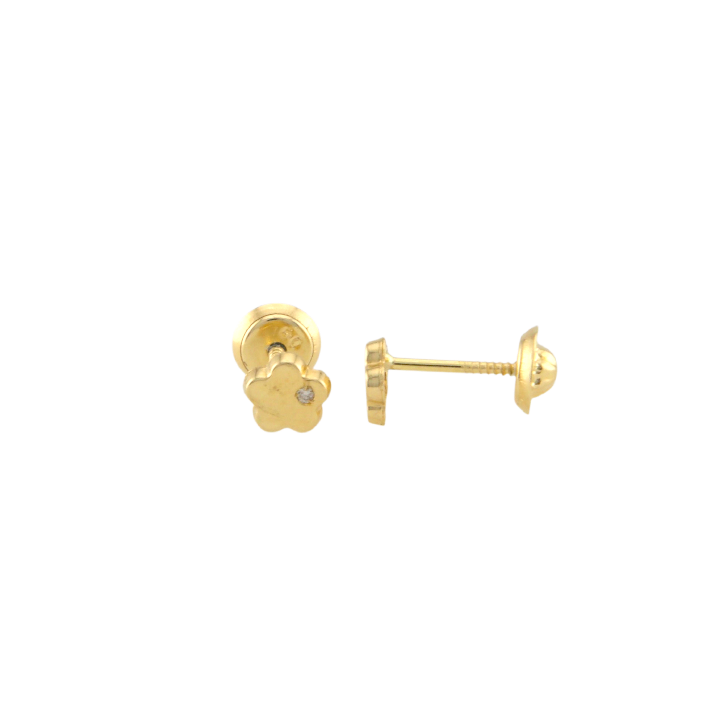 Diamond Flower Stud Earrings