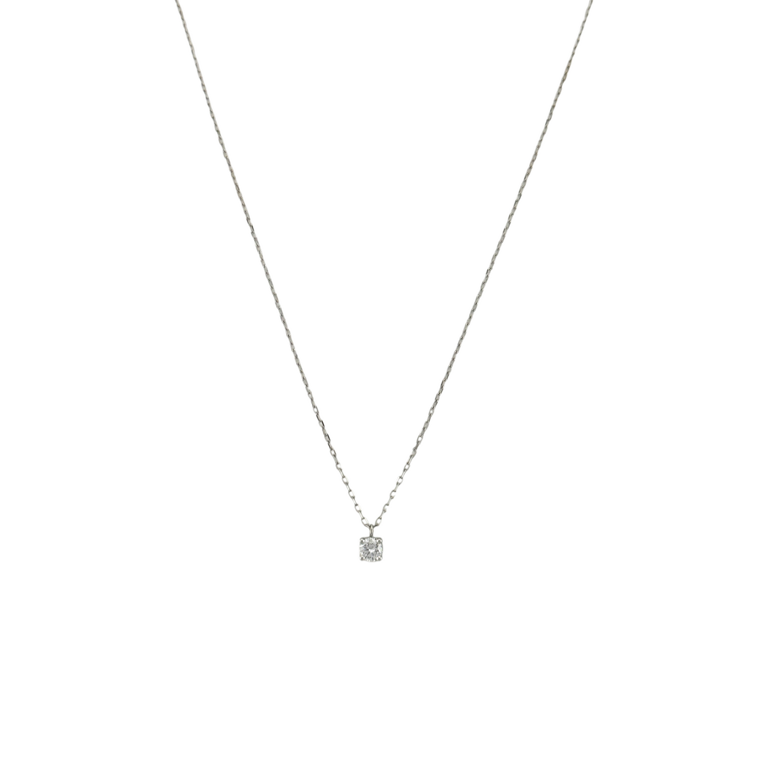 White Diamond Pendant Necklace