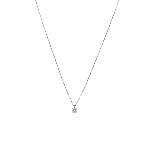 White Diamond Pendant Necklace