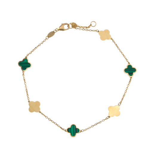 Green & Gold Trevol Bracelet