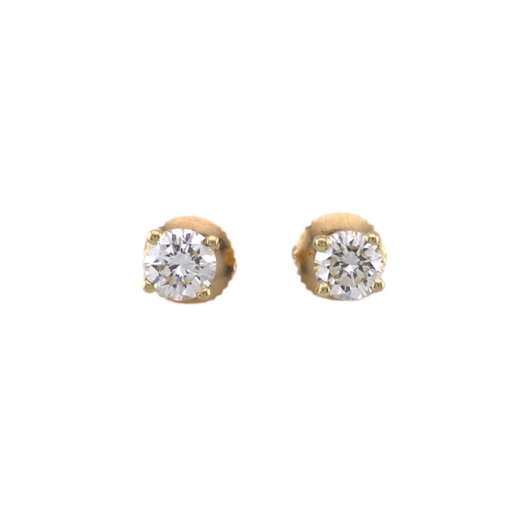Round  Diamond Stud Earrings