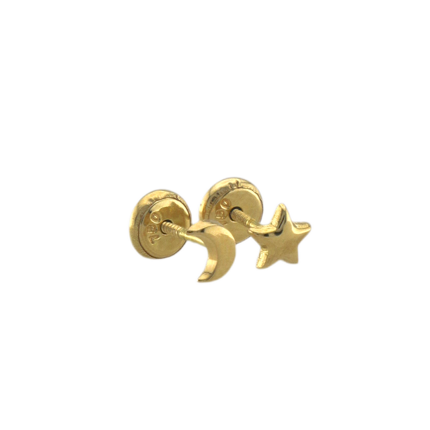 Star & Moon Stud Earrings