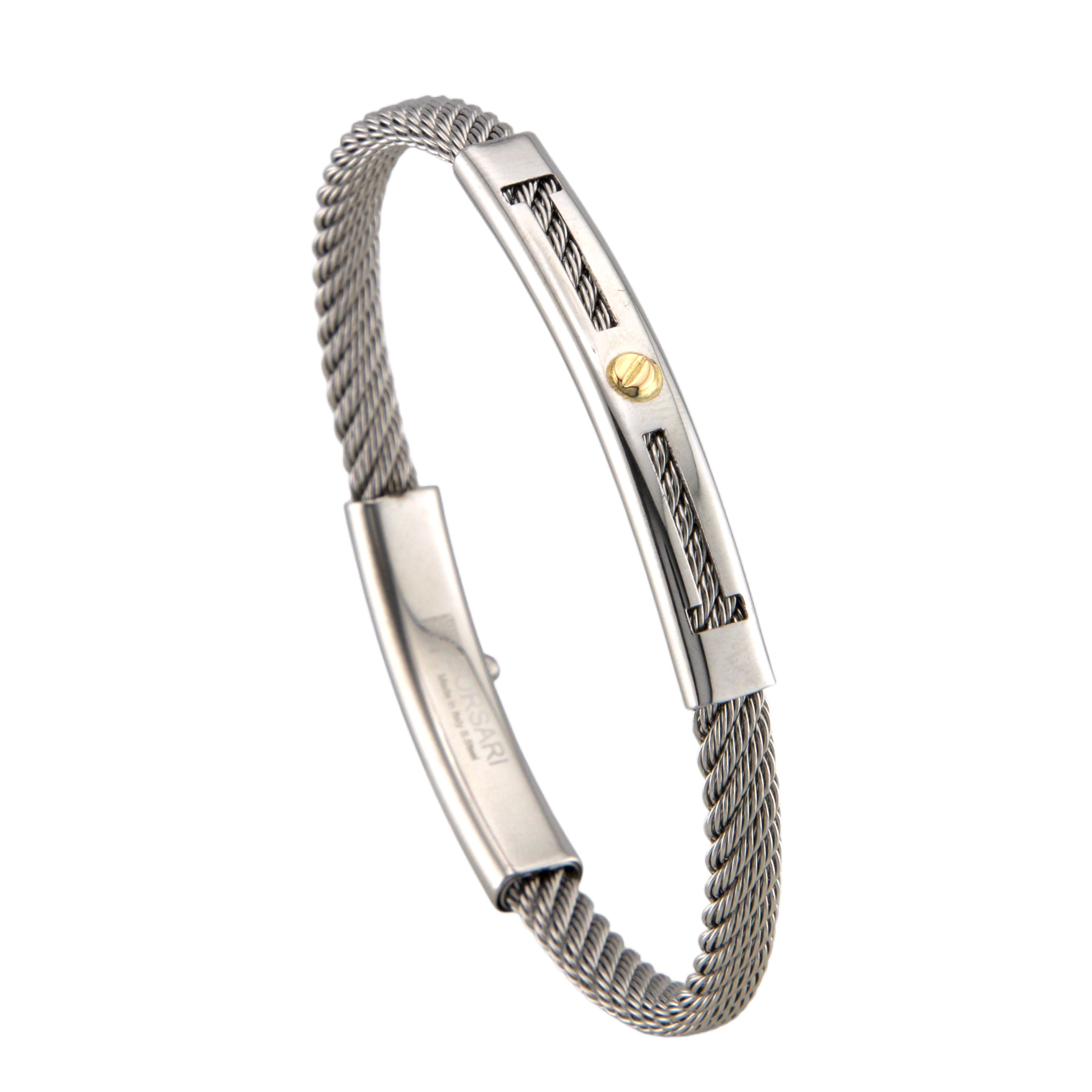 Stainless Steel & Gold Bracelet