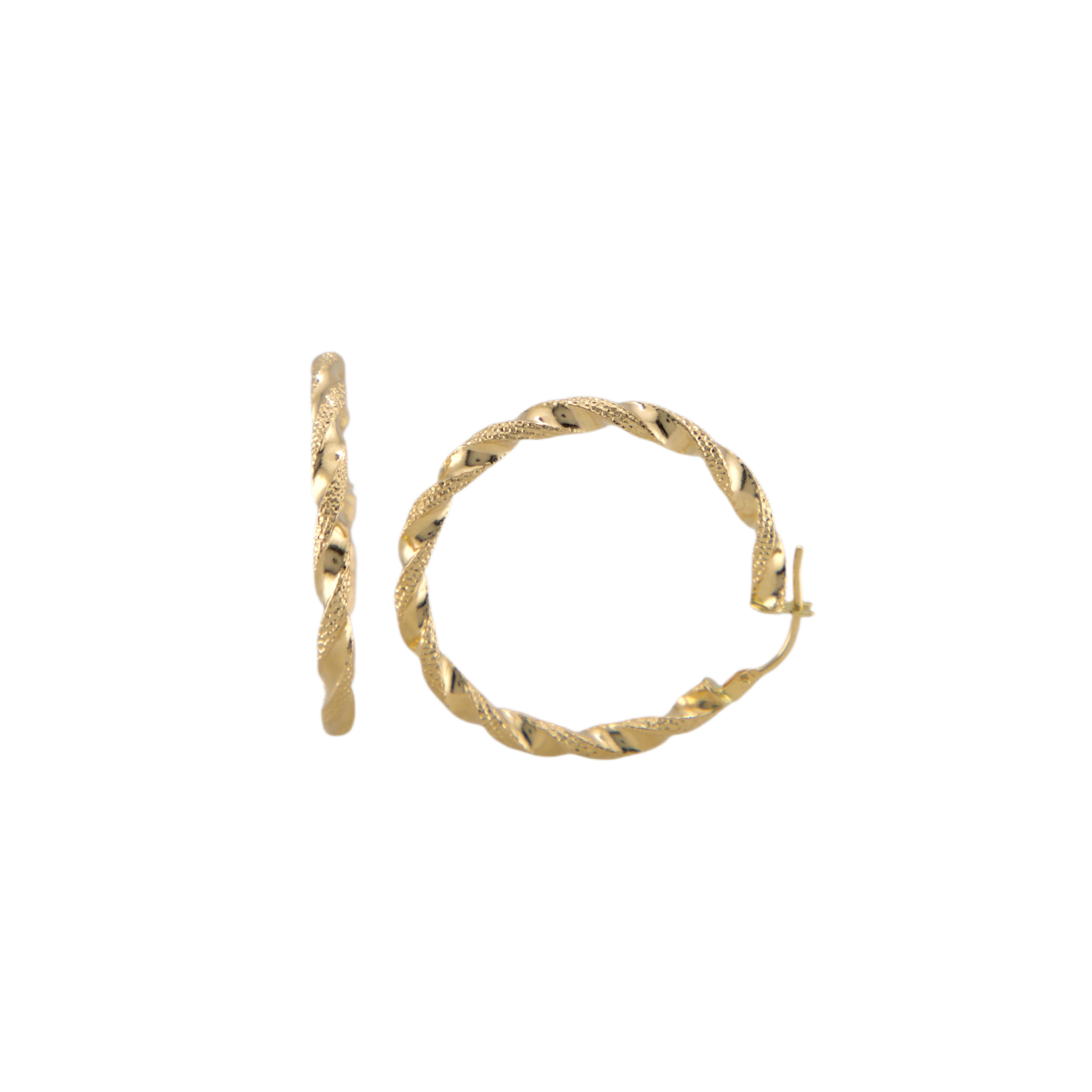 Fancy Twisted Hoops Earrings