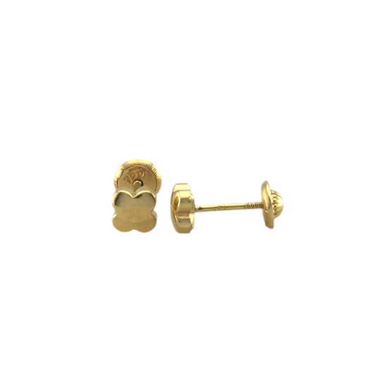 Gold Clover Stud Earrings