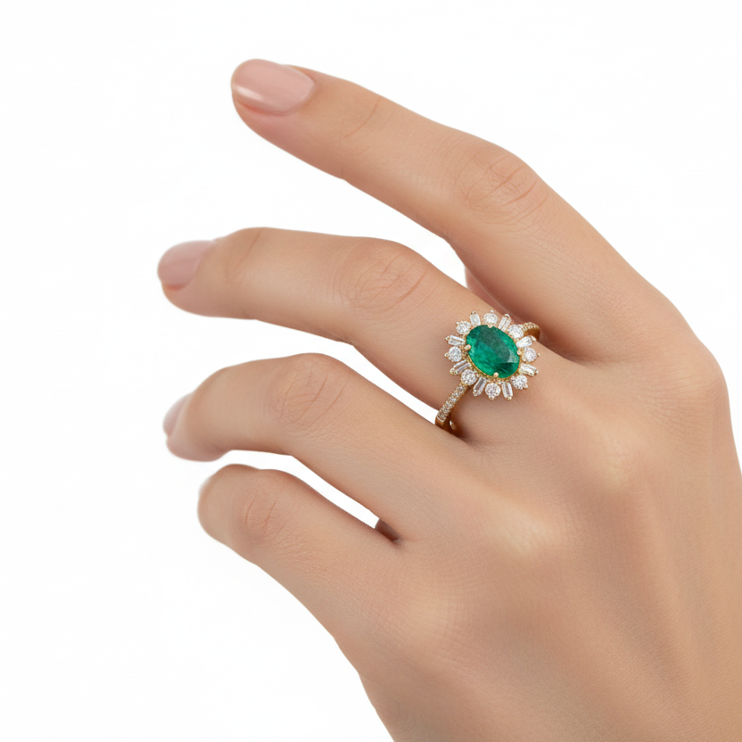 Diamond Emerald Ring