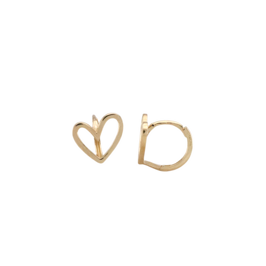 Heart Huggie Earrings