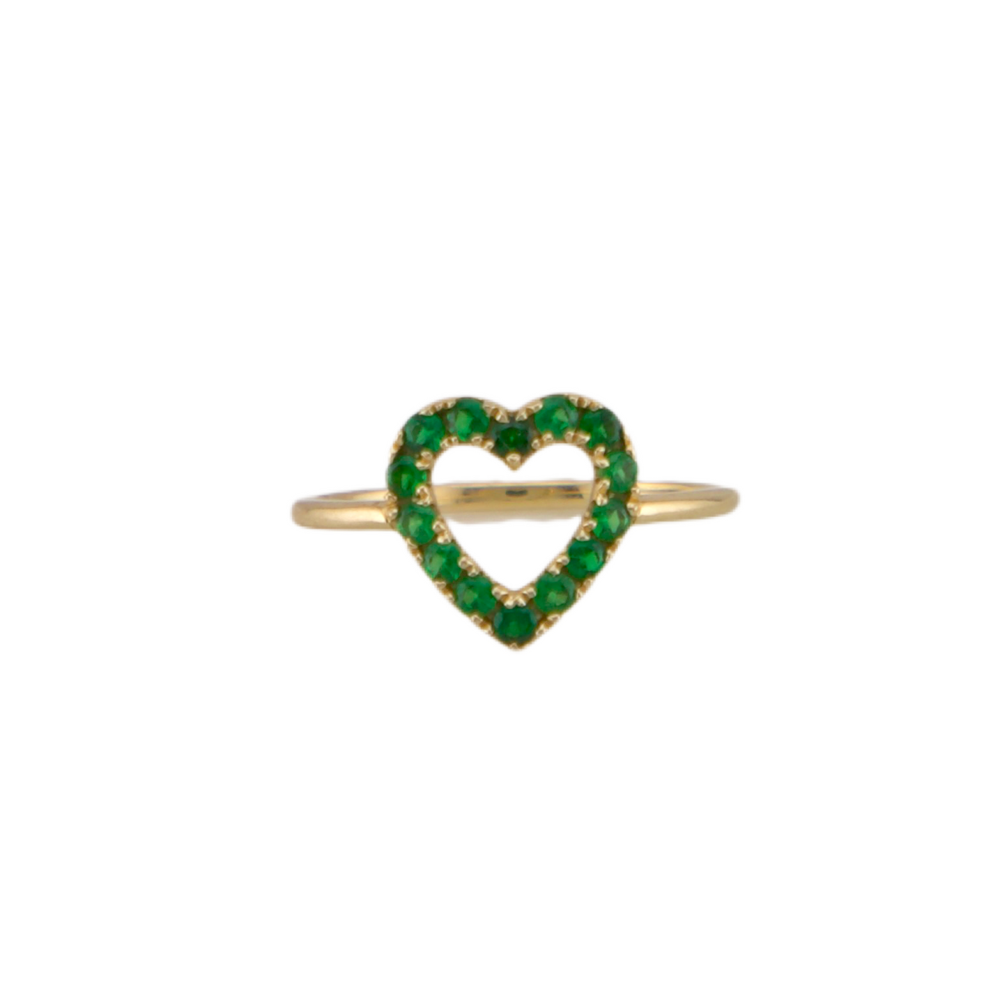 Heart Emerald Ring