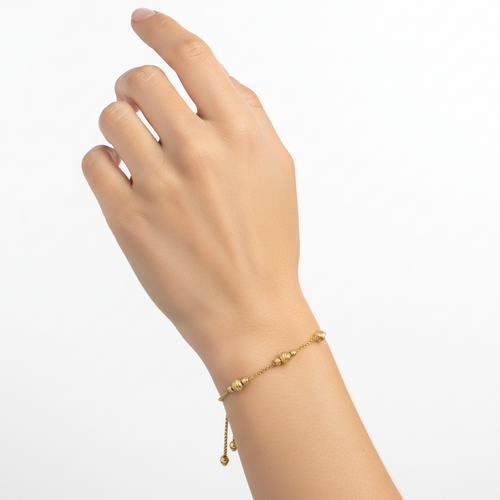 Adjustable Diamond Cut Balls Bracelet