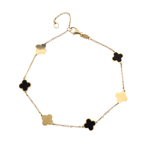 Black & Gold Trevol Bracelet