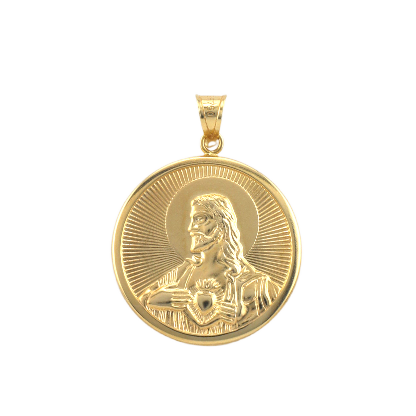 Corazon de Jesus & Virgin Reversible Pendant