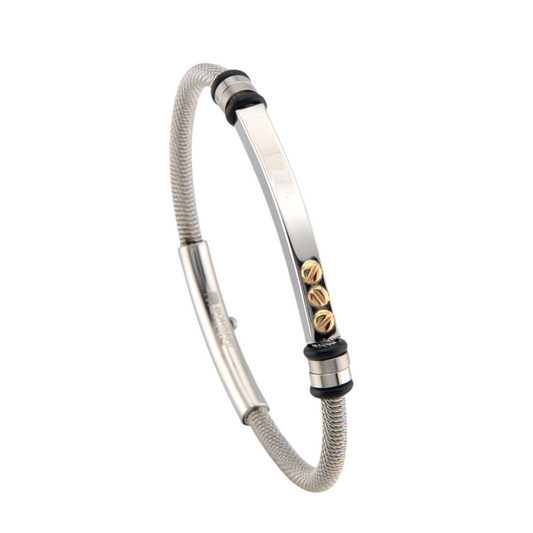 Stainless Steel & Gold Bracelet