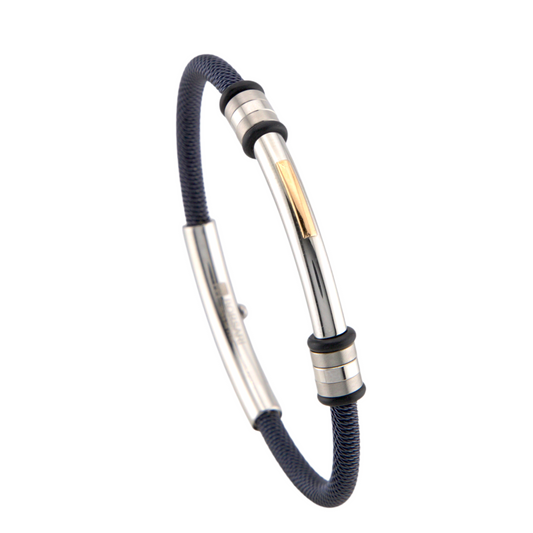 Stainless Steel & Gold Bracelet