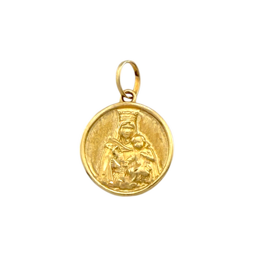Reversible Virgen del Carmen & Jesus Pendant