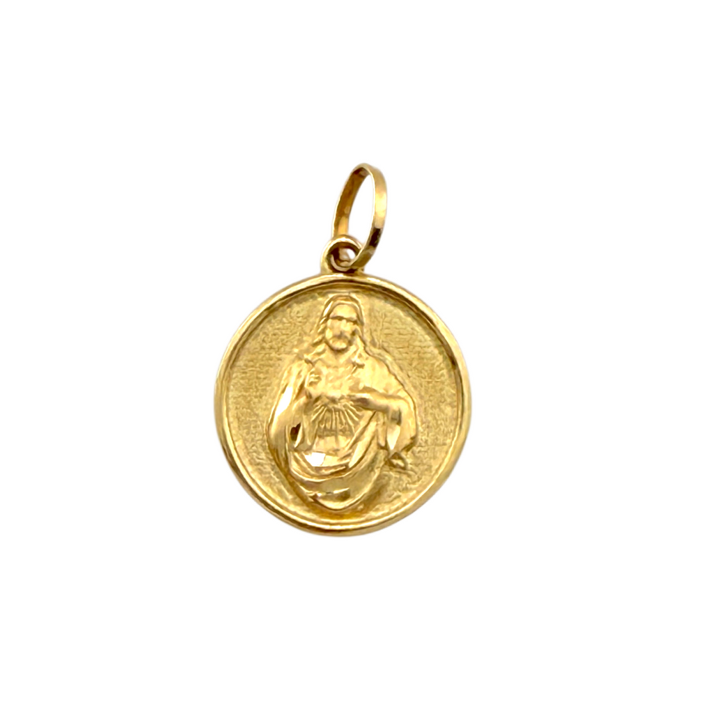 Reversible Virgen del Carmen & Jesus Pendant