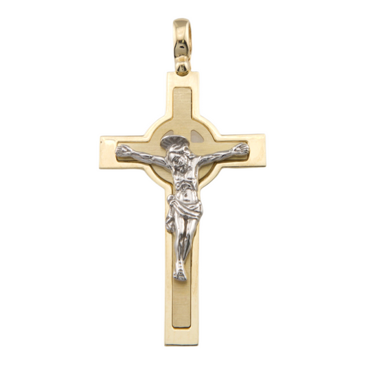 Solid Bicolor Cross Pendant