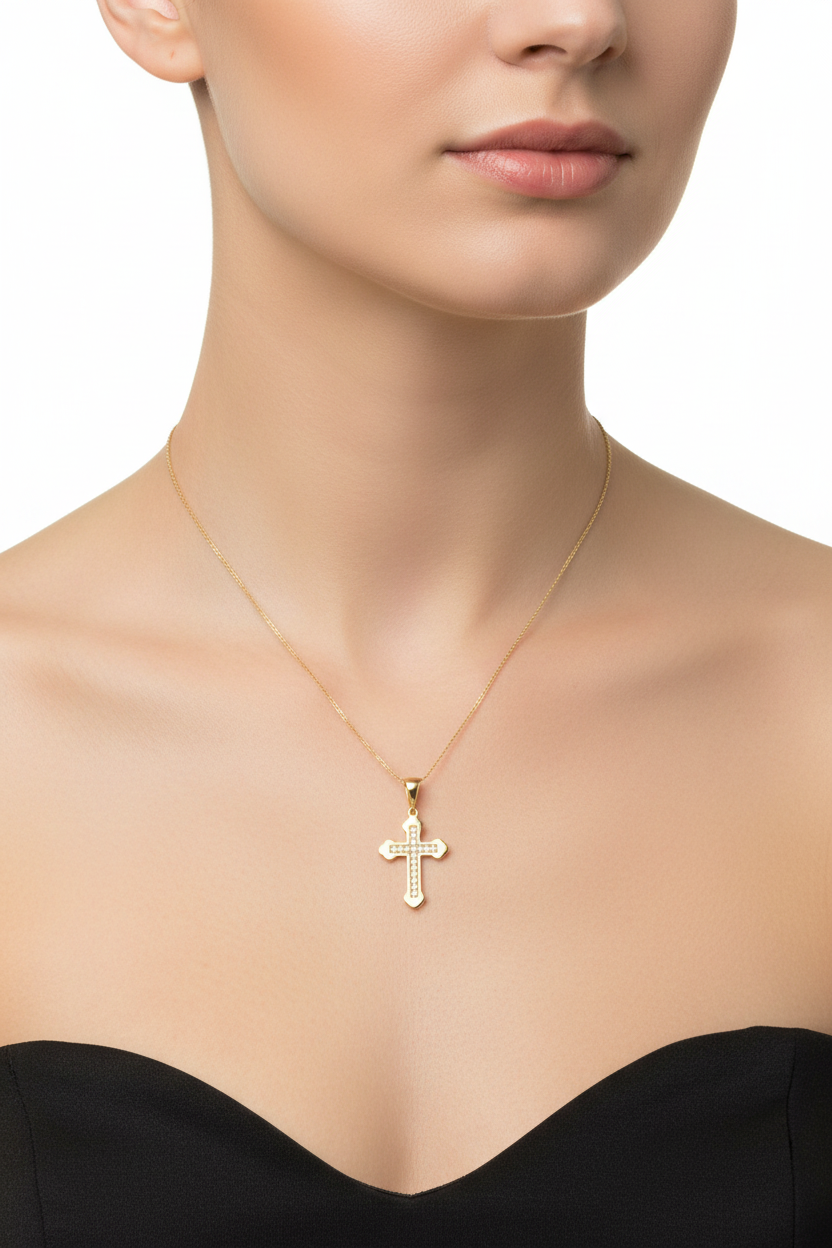 Zirconia Cross Pendant