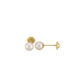 White Pearl Stud Earrings