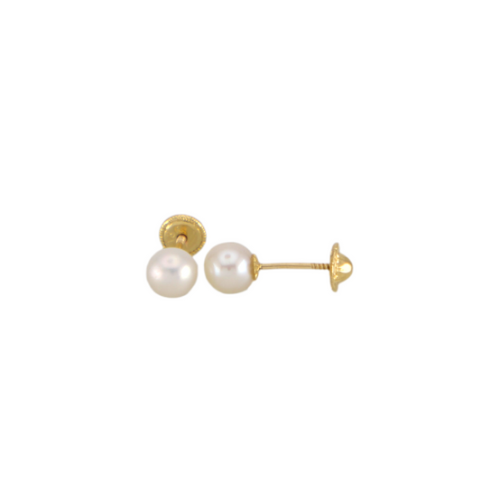 White Pearl Stud Earrings