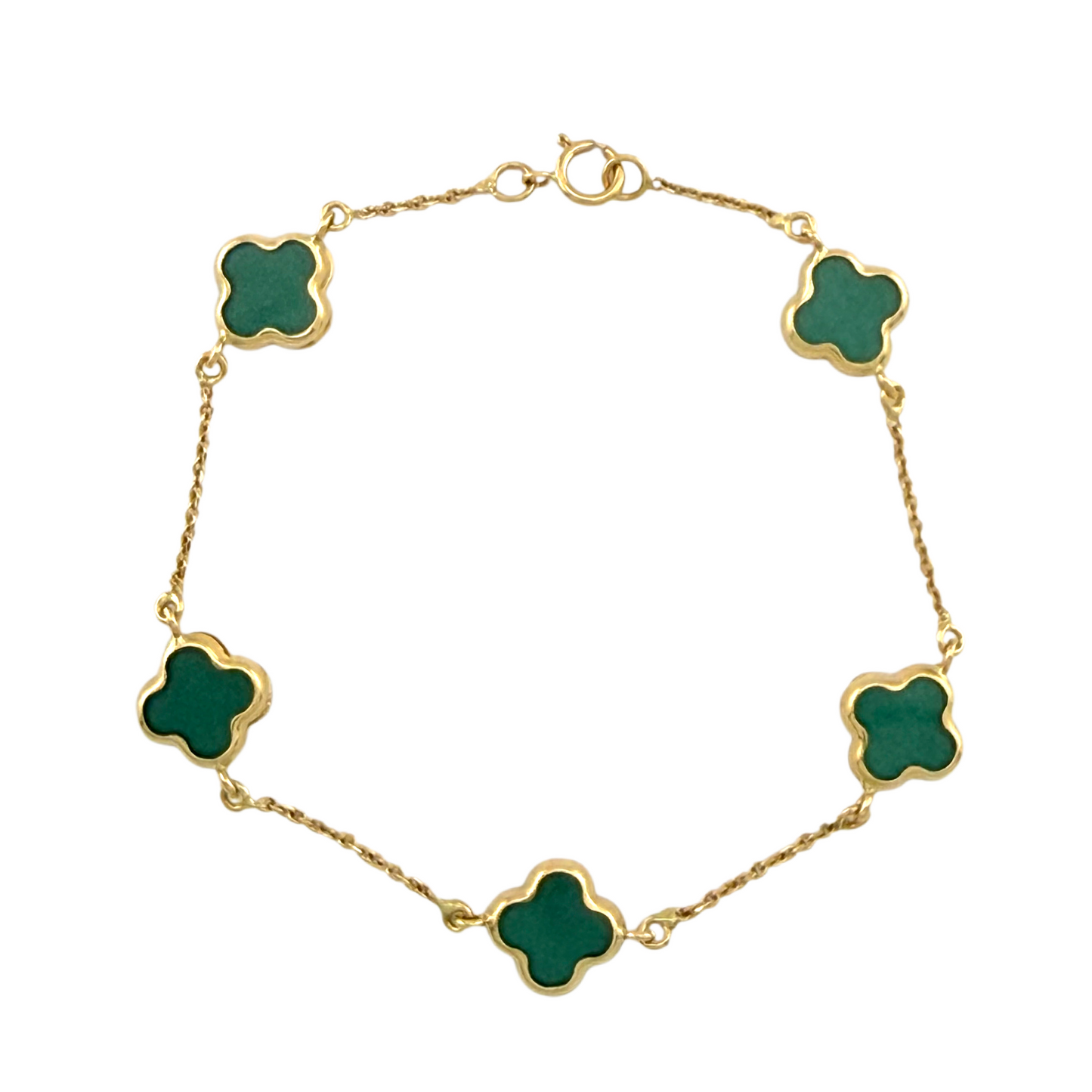 Green & Gold Trevol Bracelet