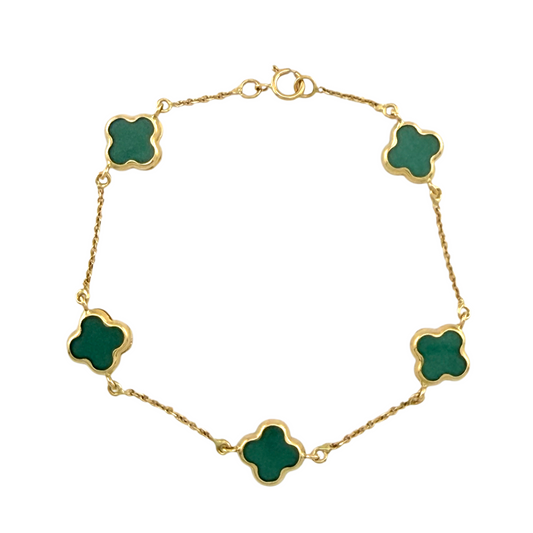 Green & Gold Trevol Bracelet