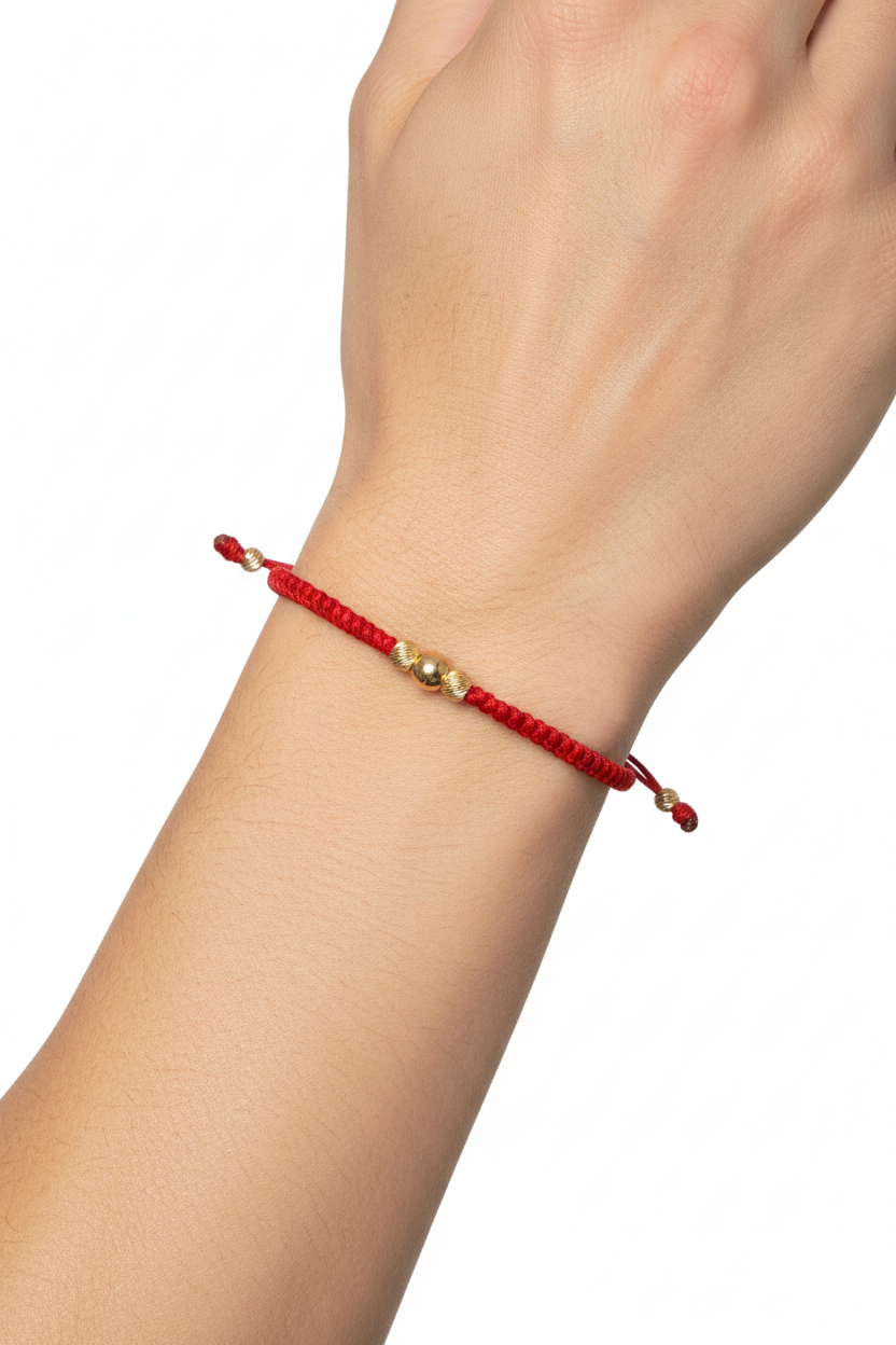 Gold/Red Balls Bracelet DG