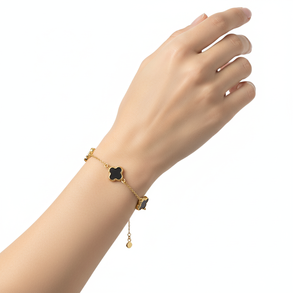 Black & Gold Trevol Bracelet