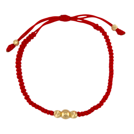 Gold/Red Balls Bracelet DG