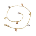 Three Colors Hearts Anklet