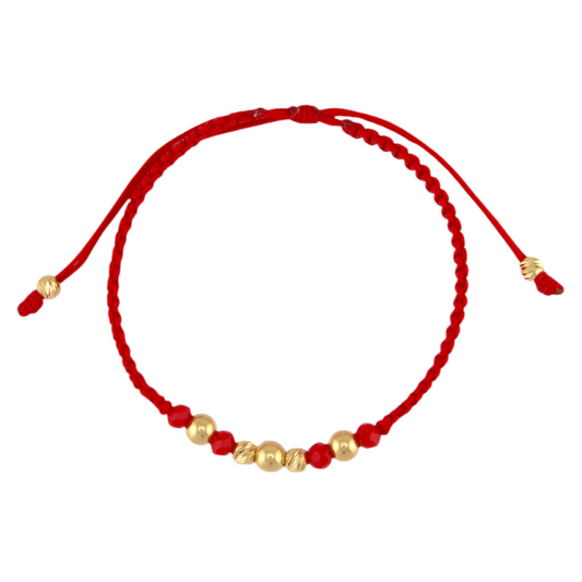 Gold/Red Balls Bracelet DG