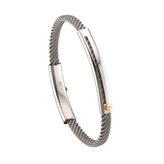 Stainless Steel & Gold Bracelet