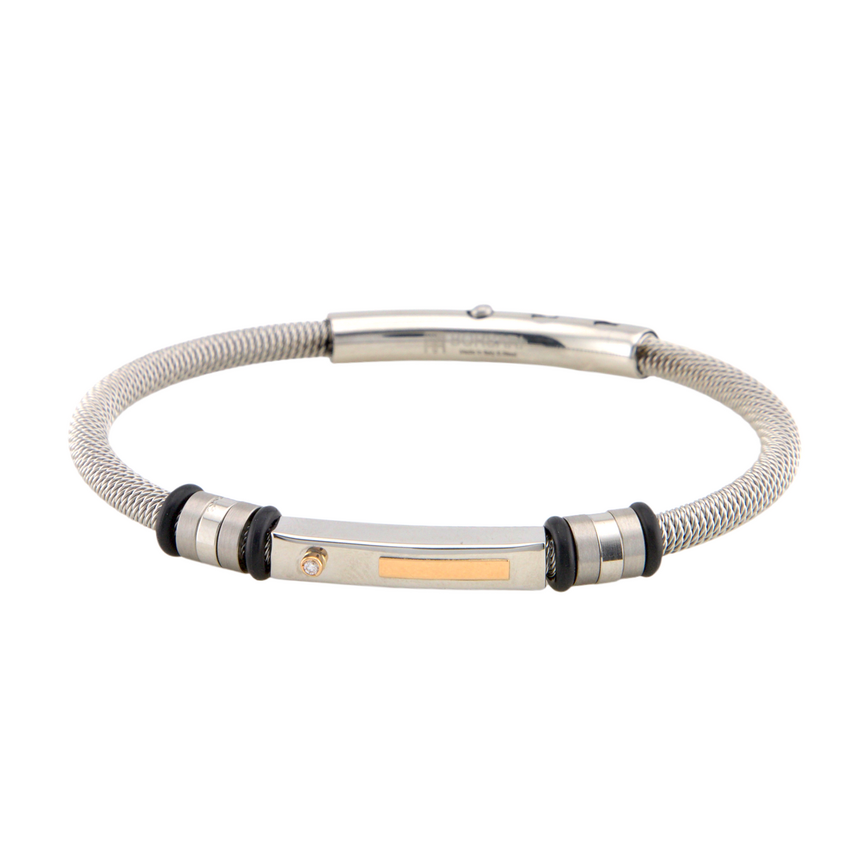 Stainless Steel Diamond & Gold Bracelet
