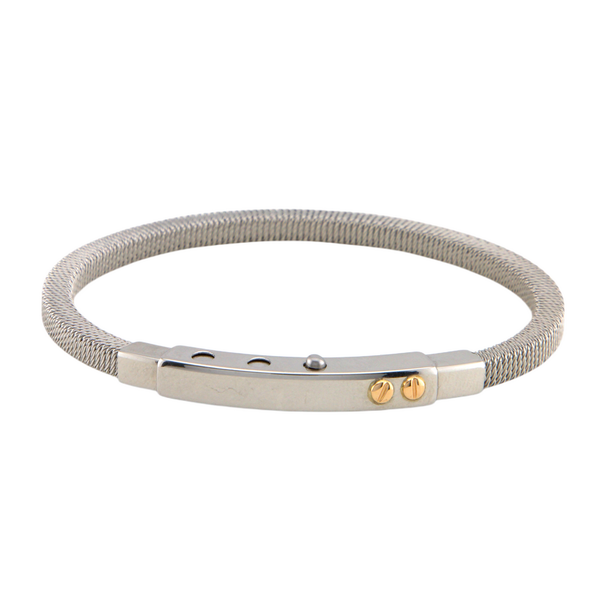 Stainless Steel & Gold Bracelet