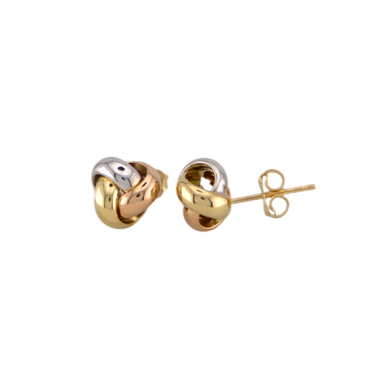 Three Colors Knot Stud Earrings