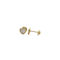 White Heart Stud Earrings
