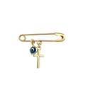 Cross & Eye Pin Pendant