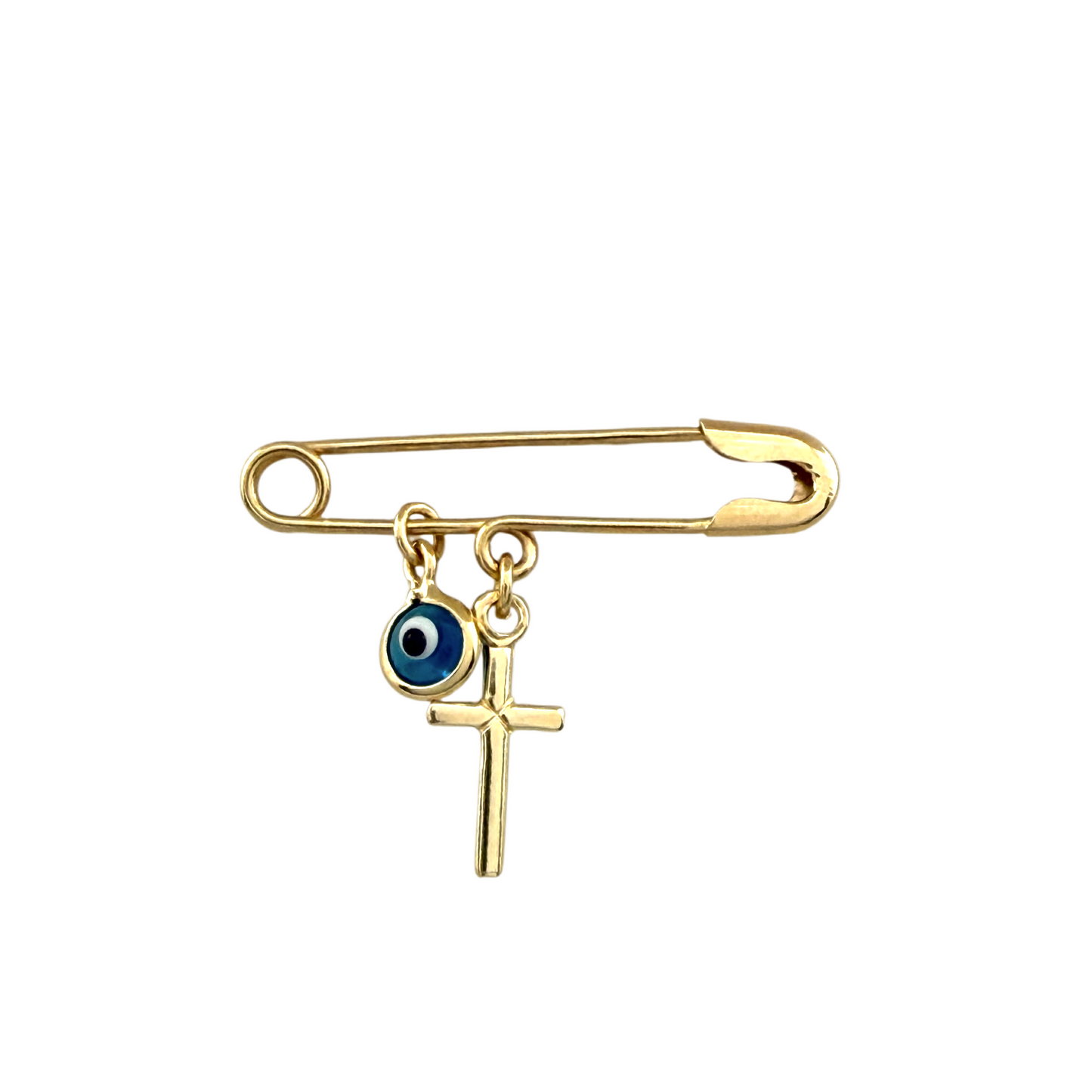 Cross & Eye Pin Pendant