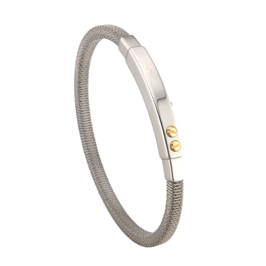Stainless Steel & Gold Bracelet