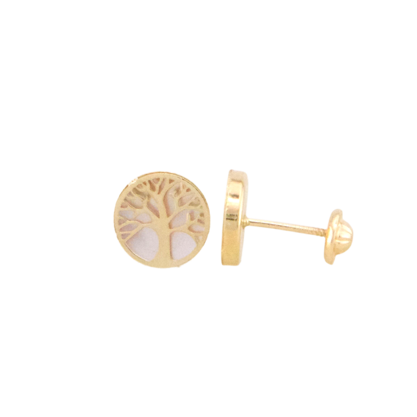 Tree of Life Pearl Stud Earrings