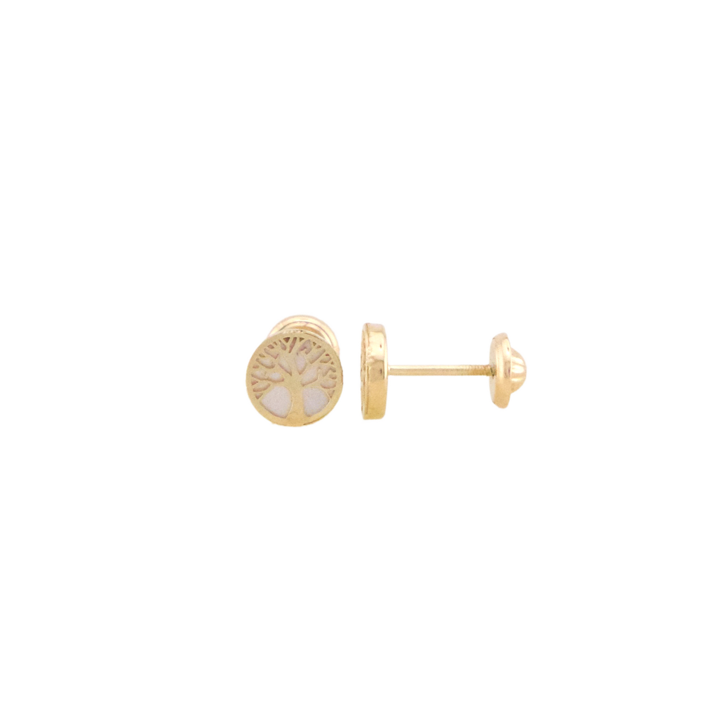 Tree of Life Pearl Stud Earrings