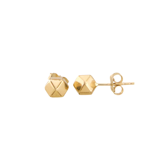 Hexagonal Stud Earrings
