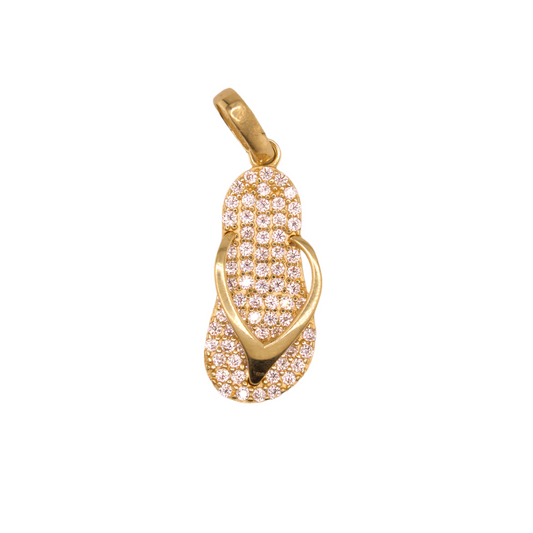 Flip Flop Figure With Zirconia Pendant