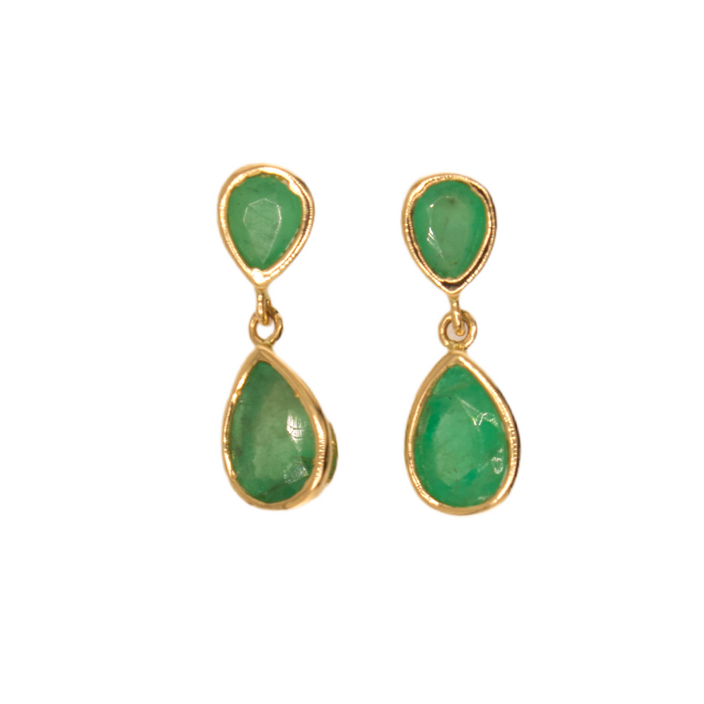 Genuine Emerald Earrings