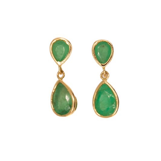 Genuine Emerald Earrings