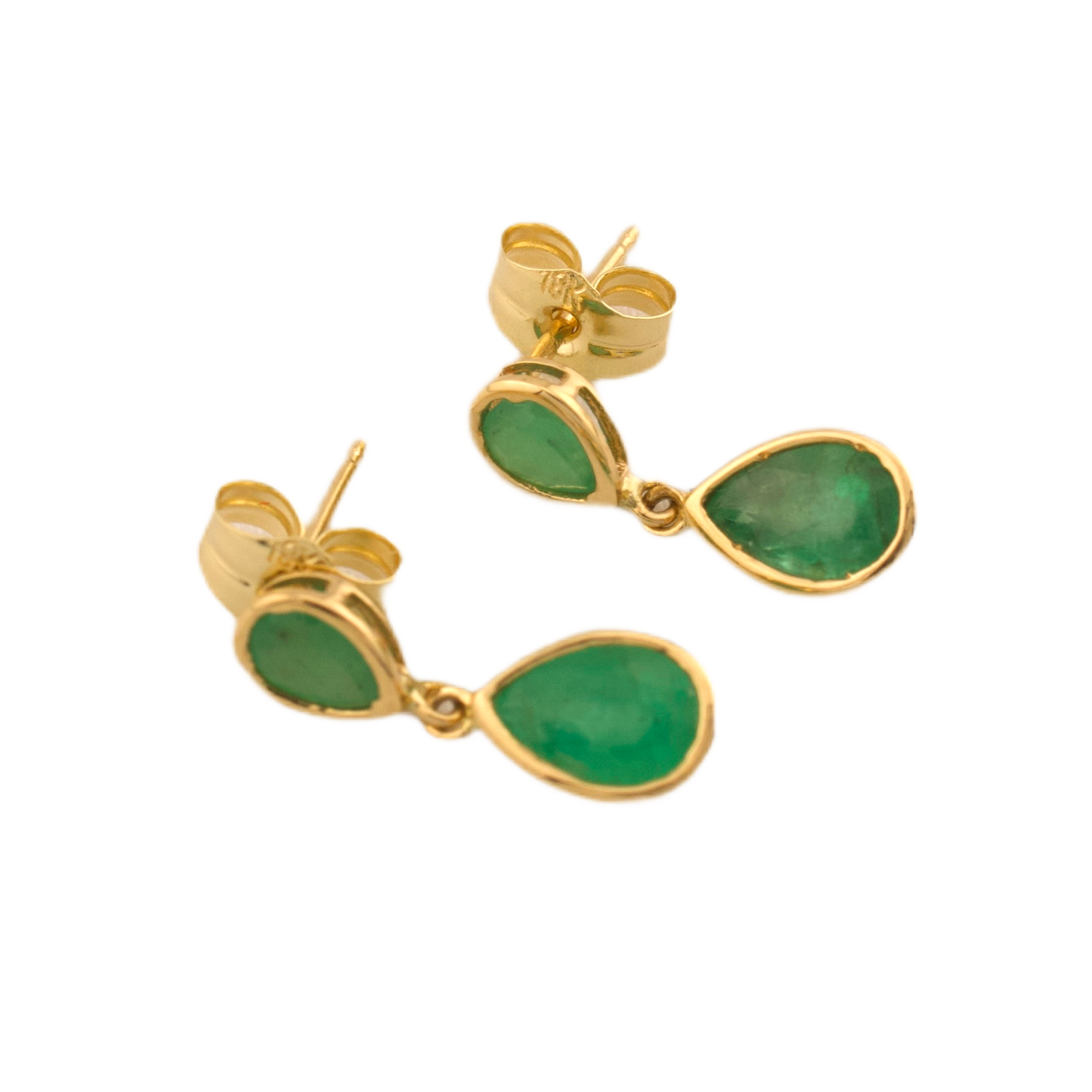 Genuine Emerald Earrings