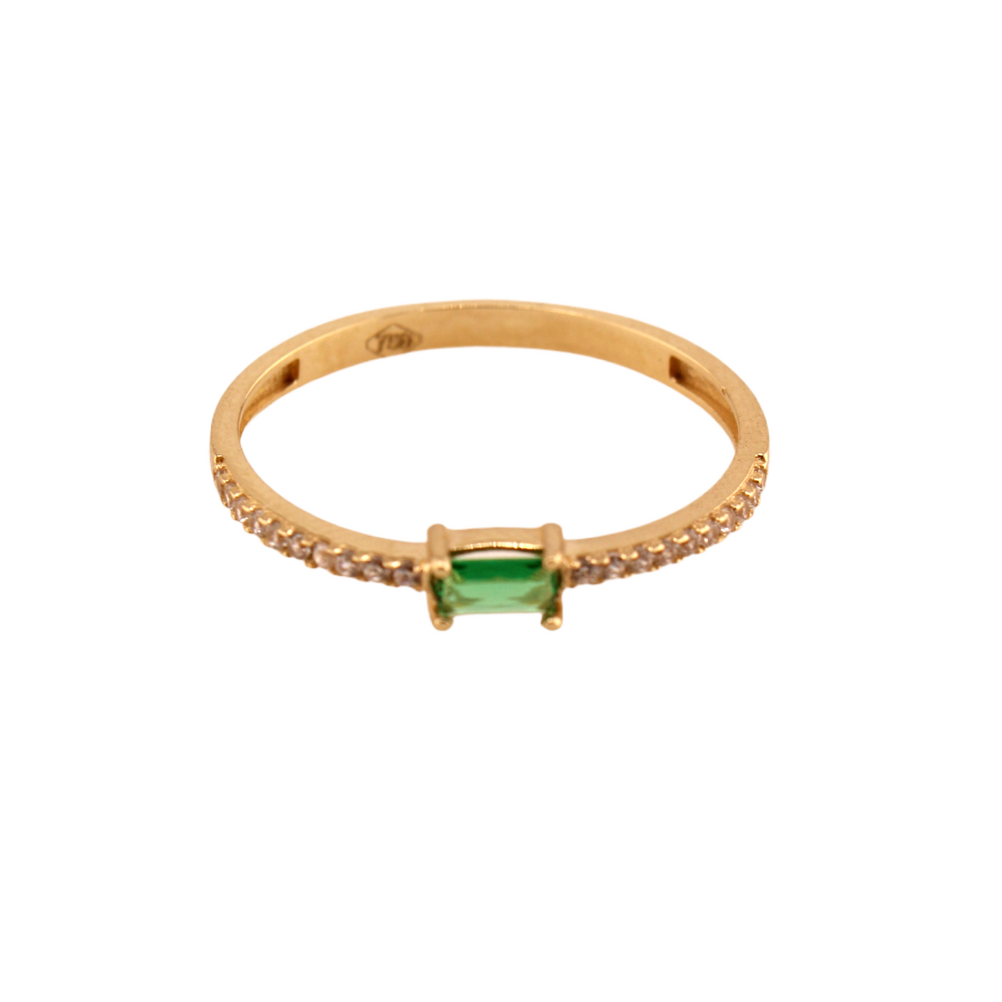 Green Stone Zirconia Ring