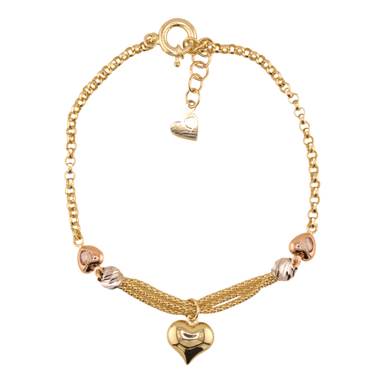 Three Colors Heart Bracelet