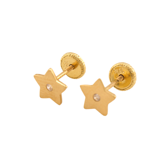 Zirconia Star Stud Earrings