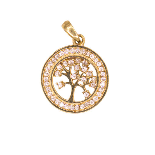 Tree Figure with Zirconia Pendant